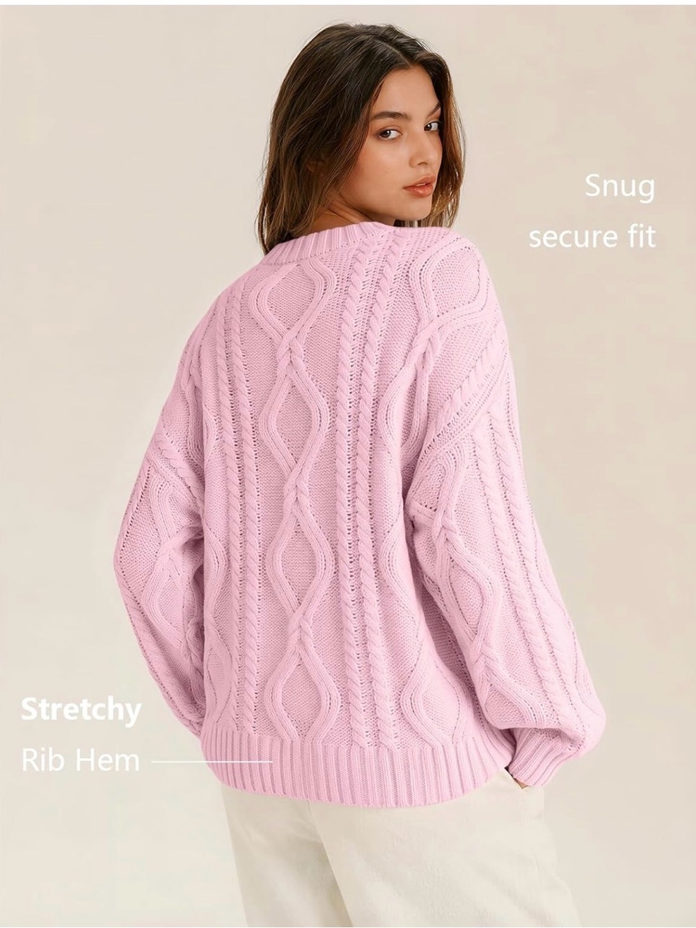 Cotton Blend 🌸 Cable Knit Sweater - Picture 2 of 11